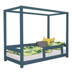 Lit cabane enfant BUNKY 120 x 190 vert pétrole