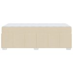 vidaXL Cadre de lit avec matelas Crème 120 x 190 cm tissu