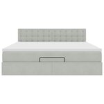 VidaXL Cadre de lit ottoman avec matelas gris clair 160x200 cm velours