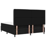 vidaXL Lit à ressorts avec matelas Noir 200 x 180 cm tissu