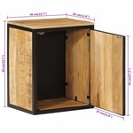 vidaXL Armoire de salle de bain 40x30x50cm bois massif manguier et fer