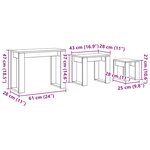 vidaXL Tables gigognes 3 Pièces chêne artisanal bois d'ingénierie