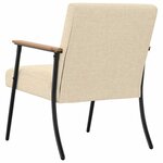 vidaXL fauteuil Crème 59 x 75 x 78 cm tissu