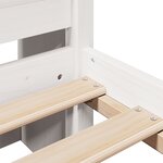 vidaXL Lit bibliothèque sans matelas blanc 140x200 cm bois pin massif