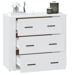 vidaXL Buffet Blanc 80x33x70 cm Bois d'ingénierie