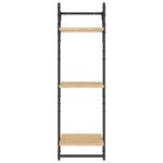 vidaXL Étagères murales à 3 niveaux avec barres 2 Pièces chêne sonoma