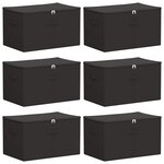 vidaXL Boîte de rangement 6 pc Tissu intissé 60 x 43 x 35 cm 90 3 L