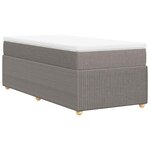 vidaXL Sommier à lattes de lit avec matelas Taupe 100x200 cm Tissu