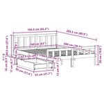 vidaXL Cadre de lit sans matelas 160x200 cm bois massif de pin