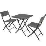 Salon de jardin 2 personnes gris 2108099