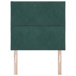 vidaXL Tête de lit en velours vert foncé avec design en blocs de diamant  90 cm