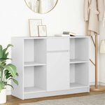 vidaXL Buffet avec tiroir blanc 101x35x76 cm bois d'ingénierie