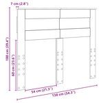 vidaXL Tête de lit Gris béton 135 cm Bois d'ingénierie