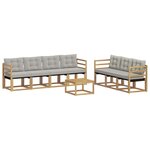 vidaXL Ensemble de canapés d'extérieur 8 pc Blanc et gris clair