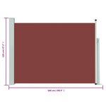 vidaXL Auvent latéral rétractable de patio 120x500 cm Marron