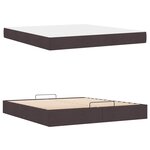 vidaXL Cadre de lit avec stockage Marron foncé 180 x 200 cm tissu