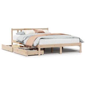 vidaXL Cadre de lit sans matelas 120x200 cm bois de pin massif