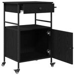 vidaXL Chariot de cuisine Chêne noir 56 x 43 x 89.5 cm