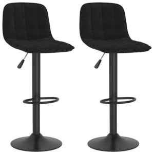 vidaXL Tabourets de bar lot de 2 noir velours