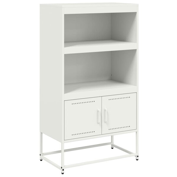 vidaXL Buffet haut blanc 68 5x38 5x123 5 cm acier