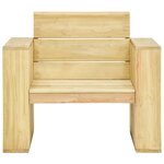 vidaXL Salon de jardin 4 Pièces Bois massif de pin imprégné