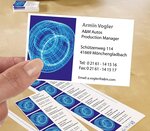 Etui de 250 Cartes Visite Recto Microperforées 190g Jet d'encre Blanc mat 85 x 54 mm AVERY