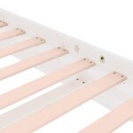 vidaXL Cadre de lit sans matelas blanc bois massif