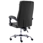 vidaXL Chaise de bureau de massage Noir Similicuir