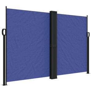 vidaXL Auvent latéral rétractable bleu 160x1000 cm