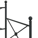 vidaXL Lit de jour et lit gigogne sans matelas noir 90x190 cm acier
