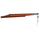 vidaXL Auvent rétractable automatique orange et marron 4 5x3 m