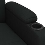 vidaXL Fauteuil inclinable Noir Tissu