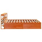 vidaXL Cadre de lit et tête de lit cire marron 120x200 cm bois de pin