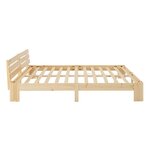 Lit double en bois futon 140x200 bois naturel