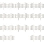 vidaXL Bordure de pelouse Blanc 17 Pièces / 10 m