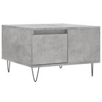 vidaXL Table basse gris béton 55x55x36 5 cm bois d'ingénierie