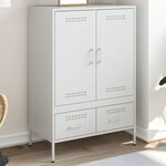 vidaXL Buffet haut blanc 68x39x101 5 cm acier