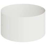 vidaXL Cache-pot de jardin Blanc 120 x 120 x 20 cm Acier