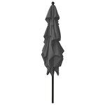 vidaXL Parasol de jardin à 3 niveaux avec mât en aluminium anthracite