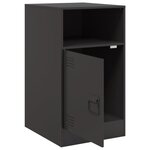 vidaXL Tables de chevet 2 Pièces noir 34 5x39x62 cm acier