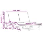 vidaXL Transat Marron 125 x 200 x 84 cm Bois d'Acacia Massif