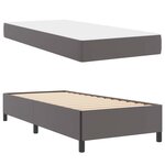 vidaXL Cadre de lit avec matelas Gris 80 x 200 cm tissu