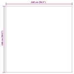 vidaXL Tapis de surface Carré HUARTE Sable 240 x 240 cm Polyester