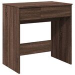 vidaXL Coiffeuse avec miroir chêne marron 73x46 5x120 cm