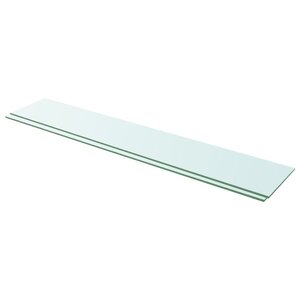 vidaXL Panneaux d'étagère 2 Pièces Verre Transparent 110 x 20 cm