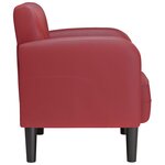 vidaXL Chaise de canapé et accoudoirs rouge bordeaux 54 cm similicuir