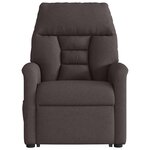vidaXL Fauteuil inclinable de massage Marron foncé Tissu