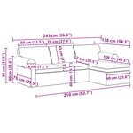 vidaXL Canapé Vert foncé 215 x 138 x 80 cm tissu