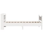 vidaXL Cadre de lit avec tête de lit blanc 90x190cm bois de pin massif