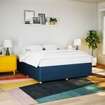 vidaXL Cadre de lit sans matelas bleu 180x200 cm tissu